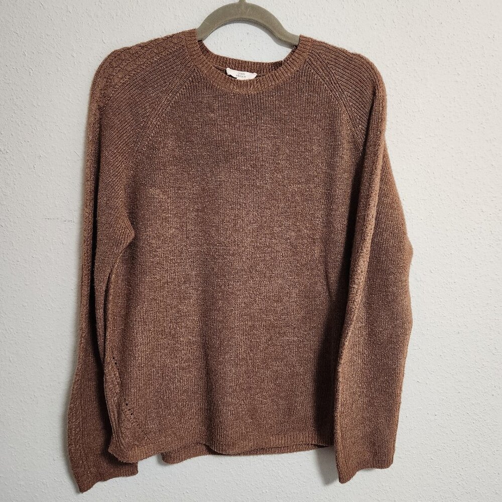 Nordstrom Como Vintage | Crewneck Brown Pullover Sweater Large